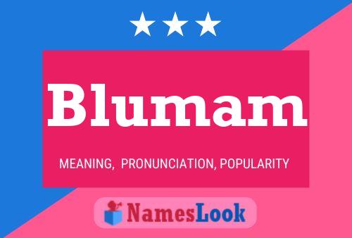 Póster del nombre Blumam