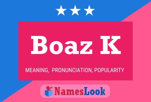 Póster del nombre Boaz K