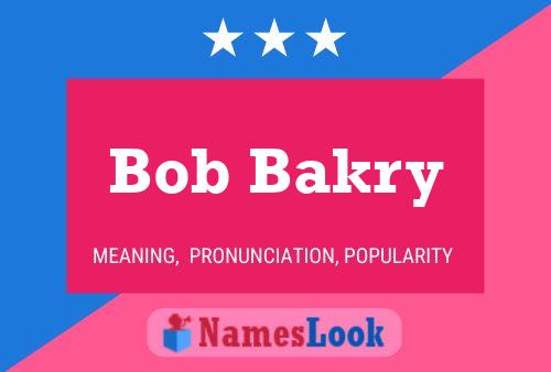 Póster del nombre Bob Bakry