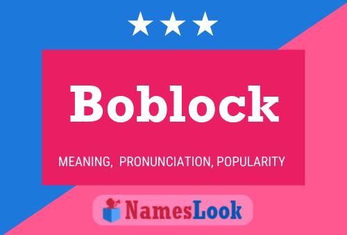 Póster del nombre Boblock