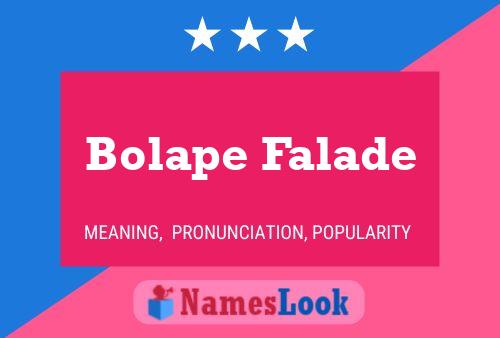 Póster del nombre Bolape Falade