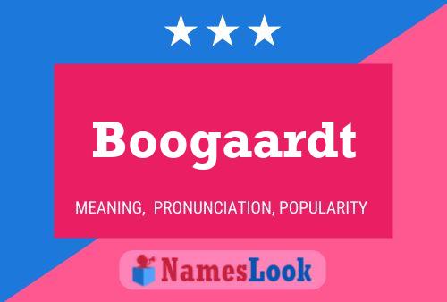 Póster del nombre Boogaardt