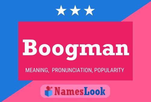 Póster del nombre Boogman