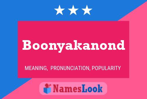 Póster del nombre Boonyakanond