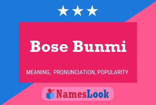 Póster del nombre Bose Bunmi