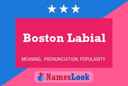 Póster del nombre Boston Labial