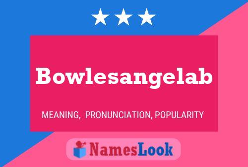 Póster del nombre Bowlesangelab