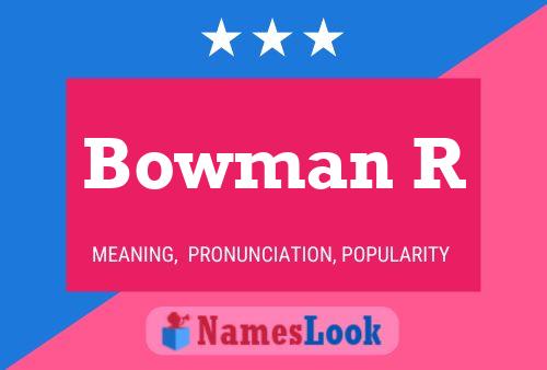 Póster del nombre Bowman R