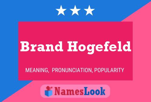 Póster del nombre Brand Hogefeld