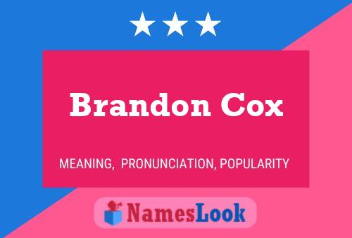 Póster del nombre Brandon Cox