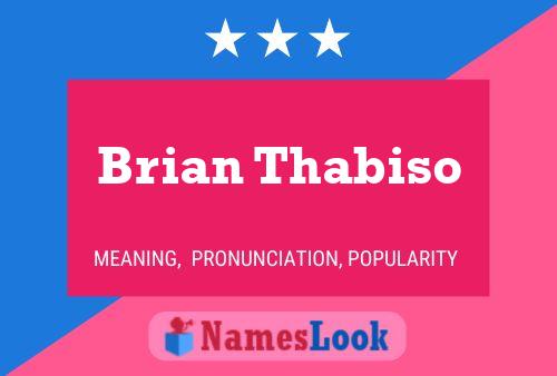 Póster del nombre Brian Thabiso