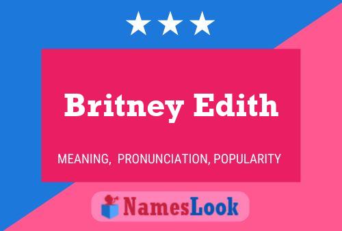 Póster del nombre Britney Edith