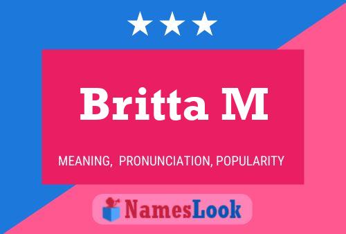 Póster del nombre Britta M