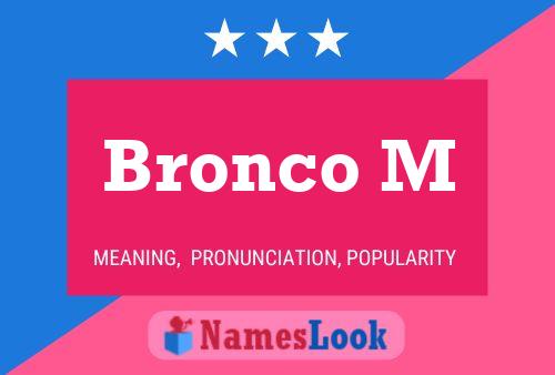 Póster del nombre Bronco M