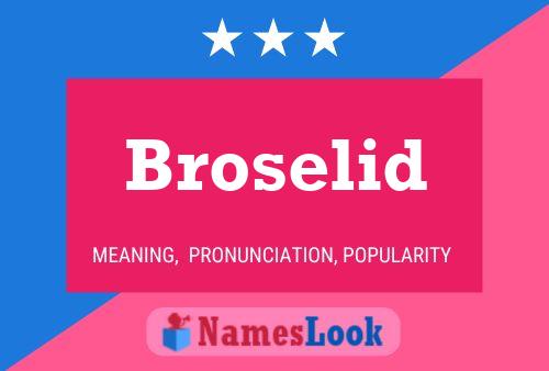 Póster del nombre Broselid