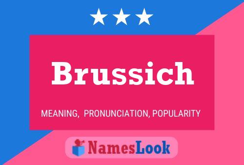 Póster del nombre Brussich