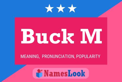 Póster del nombre Buck M