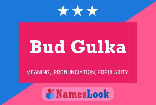 Póster del nombre Bud Gulka