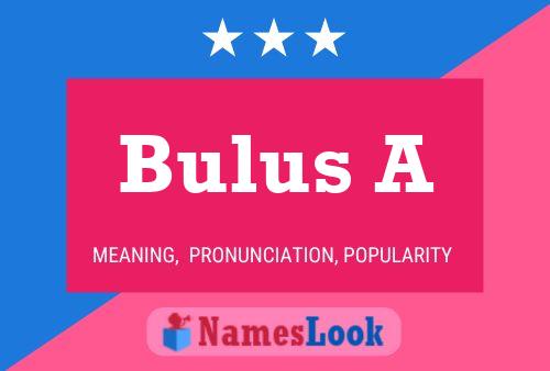 Póster del nombre Bulus A