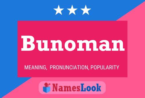 Póster del nombre Bunoman