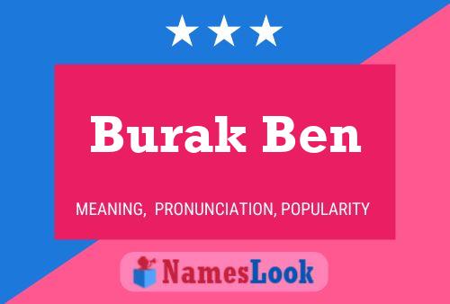 Póster del nombre Burak Ben