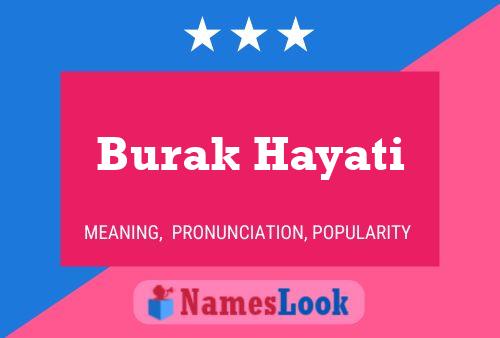 Póster del nombre Burak Hayati