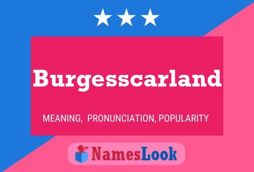 Póster del nombre Burgesscarland