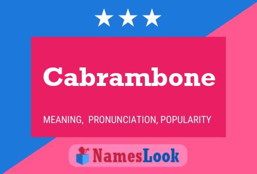 Póster del nombre Cabrambone