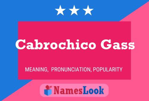 Póster del nombre Cabrochico Gass