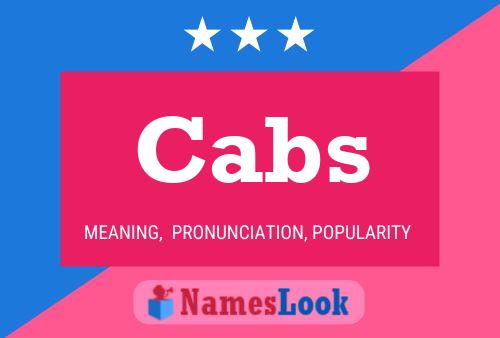 Póster del nombre Cabs