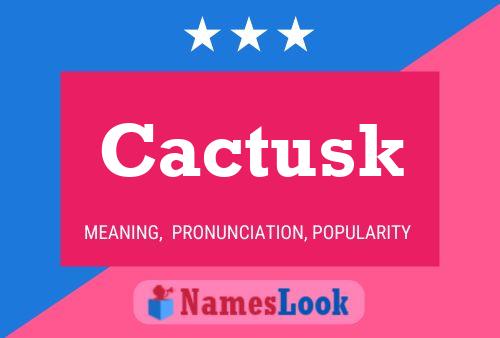 Póster del nombre Cactusk