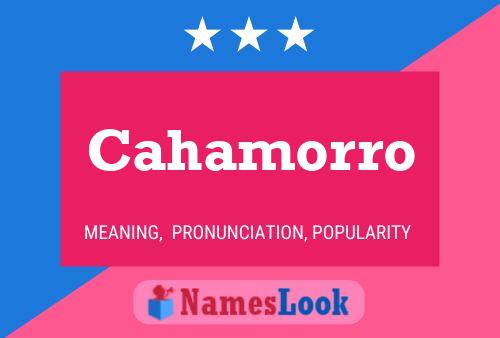 Póster del nombre Cahamorro