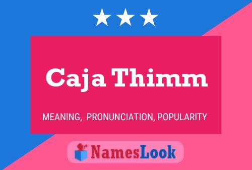 Póster del nombre Caja Thimm