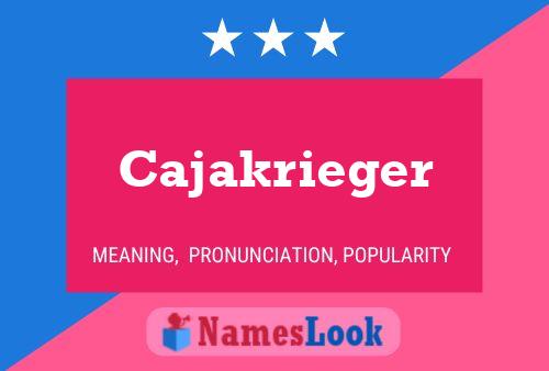 Póster del nombre Cajakrieger