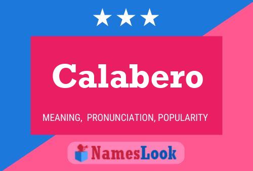 Póster del nombre Calabero