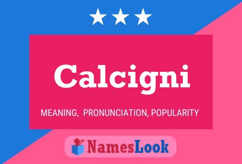 Póster del nombre Calcigni