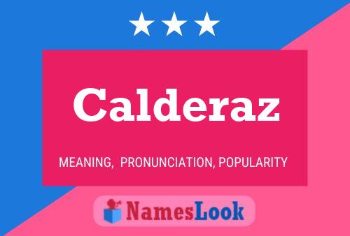 Póster del nombre Calderaz