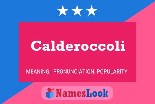 Póster del nombre Calderoccoli