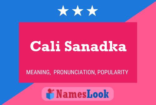 Póster del nombre Cali Sanadka