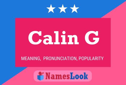 Póster del nombre Calin G