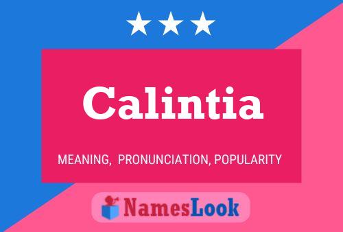 Póster del nombre Calintia