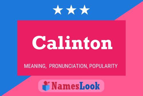 Póster del nombre Calinton