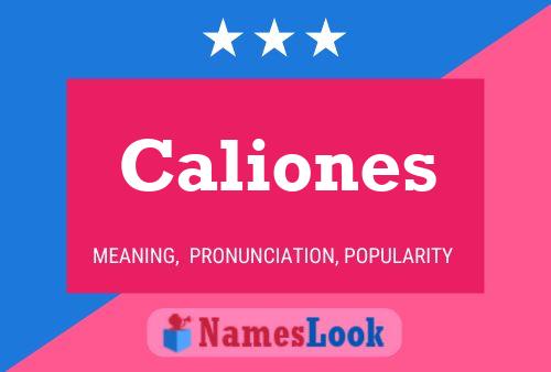 Póster del nombre Caliones