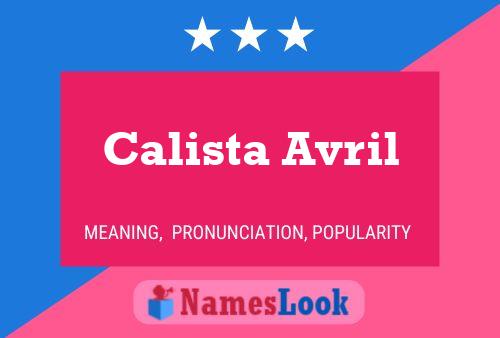 Póster del nombre Calista Avril