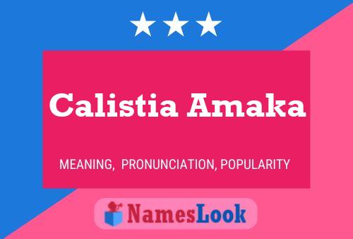 Póster del nombre Calistia Amaka