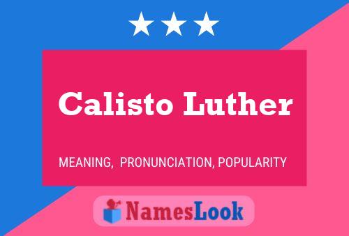 Póster del nombre Calisto Luther