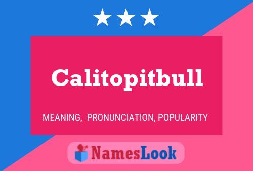 Póster del nombre Calitopitbull