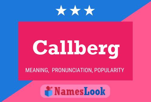 Póster del nombre Callberg