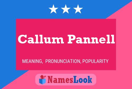 Póster del nombre Callum Pannell