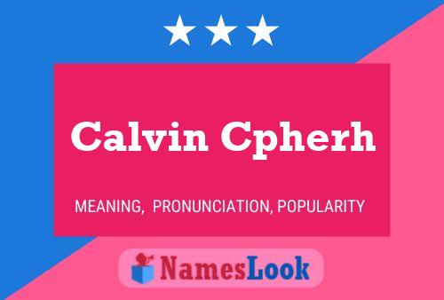 Póster del nombre Calvin Cpherh